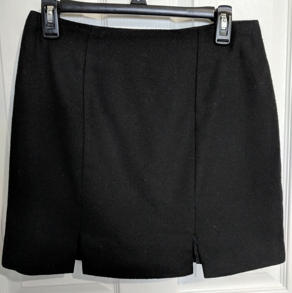 Black Wool-look Skirt